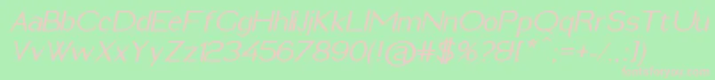 Fonte ImeldaMediumItalic – fontes rosa em um fundo verde