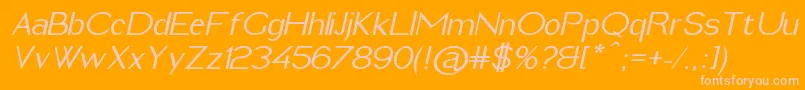 ImeldaMediumItalic Font – Pink Fonts on Orange Background
