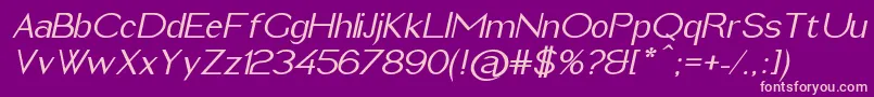 ImeldaMediumItalic Font – Pink Fonts on Purple Background