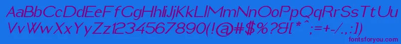 ImeldaMediumItalic Font – Purple Fonts on Blue Background