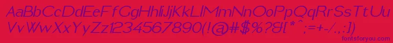 ImeldaMediumItalic Font – Purple Fonts on Red Background