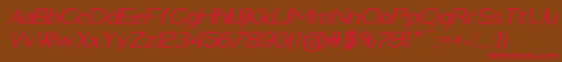 ImeldaMediumItalic Font – Red Fonts on Brown Background