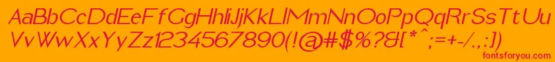 ImeldaMediumItalic Font – Red Fonts on Orange Background