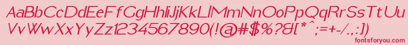 ImeldaMediumItalic Font – Red Fonts on Pink Background