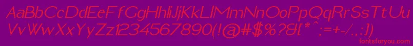 Шрифт ImeldaMediumItalic – красные шрифты на фиолетовом фоне