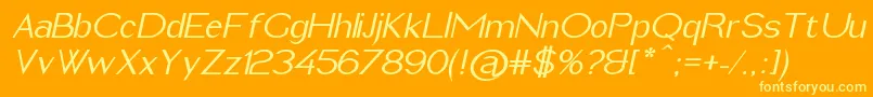 ImeldaMediumItalic Font – Yellow Fonts on Orange Background