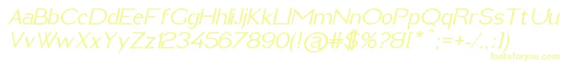 ImeldaMediumItalic Font – Yellow Fonts on White Background