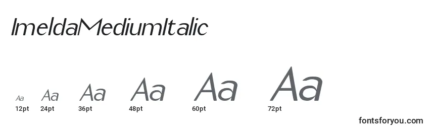 Размеры шрифта ImeldaMediumItalic