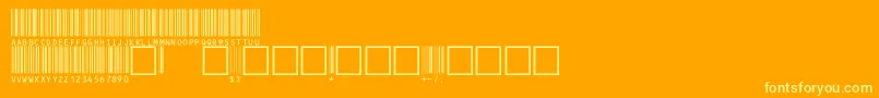 V100023 Font – Yellow Fonts on Orange Background