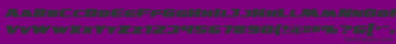 UltraviolentbbItal Font – Black Fonts on Purple Background