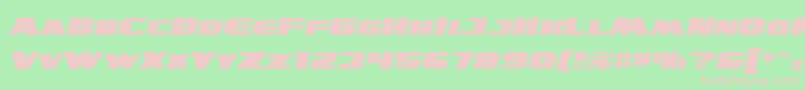 UltraviolentbbItal Font – Pink Fonts on Green Background