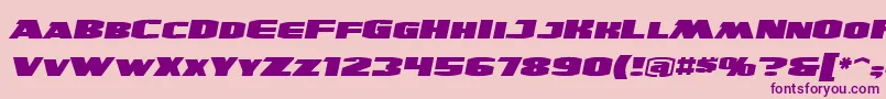 UltraviolentbbItal-Schriftart – Violette Schriften auf rosa Hintergrund