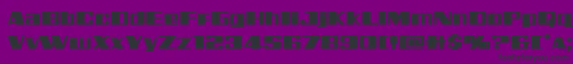 Czcionka Galacticstormexpand – czarne czcionki na fioletowym tle