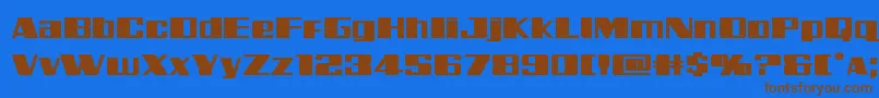 Galacticstormexpand Font – Brown Fonts on Blue Background
