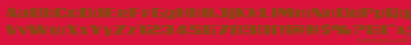 Galacticstormexpand Font – Brown Fonts on Red Background