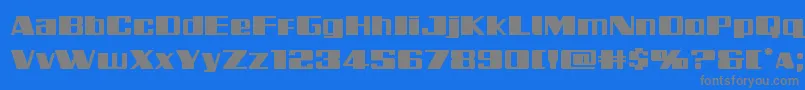 Galacticstormexpand Font – Gray Fonts on Blue Background