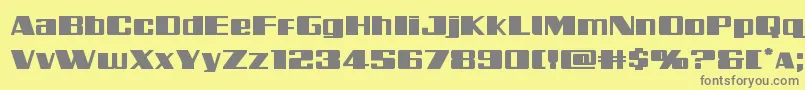 Galacticstormexpand Font – Gray Fonts on Yellow Background