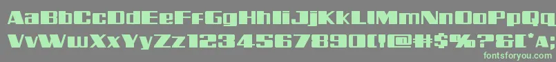 Czcionka Galacticstormexpand – zielone czcionki na szarym tle