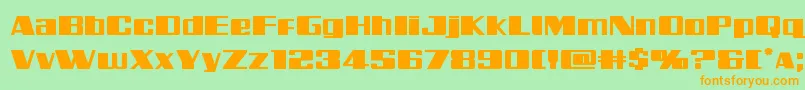 Galacticstormexpand Font – Orange Fonts on Green Background