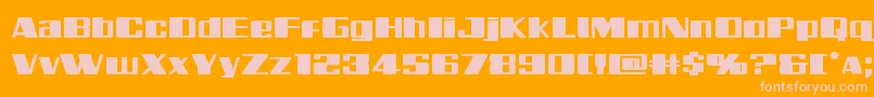 Czcionka Galacticstormexpand – różowe czcionki na pomarańczowym tle