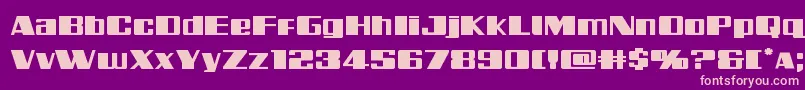 フォントGalacticstormexpand – 紫の背景にピンクのフォント