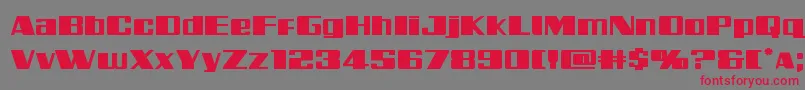 Galacticstormexpand Font – Red Fonts on Gray Background