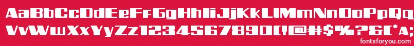 フォントGalacticstormexpand – 赤い背景に白い文字
