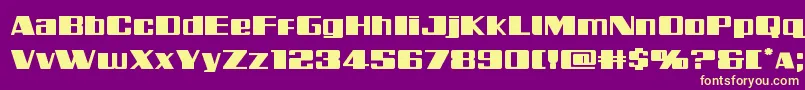 Galacticstormexpand Font – Yellow Fonts on Purple Background