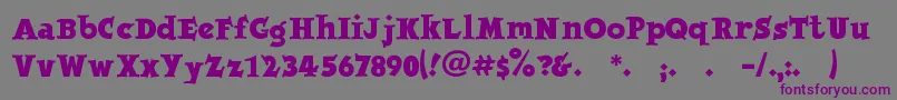 Jobbernole Font – Purple Fonts on Gray Background