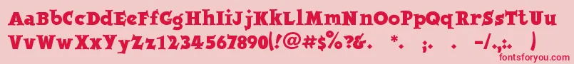 Jobbernole Font – Red Fonts on Pink Background