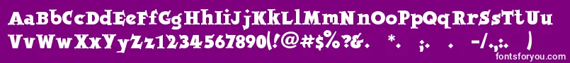 Jobbernole Font – White Fonts on Purple Background
