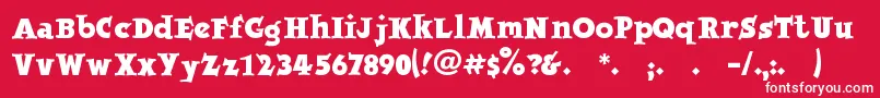 Jobbernole Font – White Fonts on Red Background