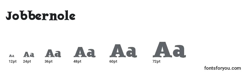 Jobbernole Font Sizes