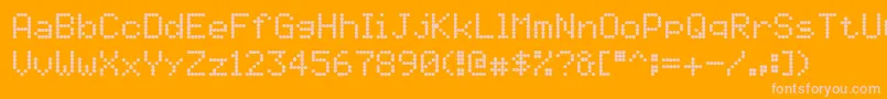 Czcionka 5by7 – różowe czcionki na pomarańczowym tle