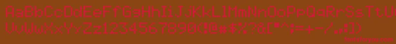 5by7 Font – Red Fonts on Brown Background