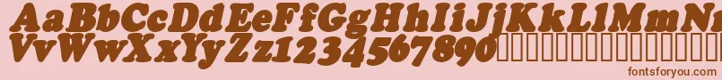 FatsoItalicCs Font – Brown Fonts on Pink Background