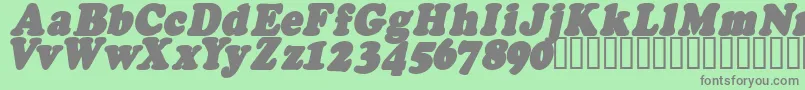 FatsoItalicCs Font – Gray Fonts on Green Background