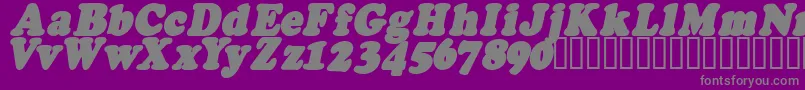 FatsoItalicCs Font – Gray Fonts on Purple Background