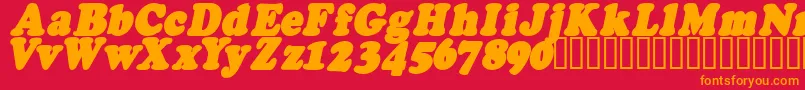 FatsoItalicCs Font – Orange Fonts on Red Background