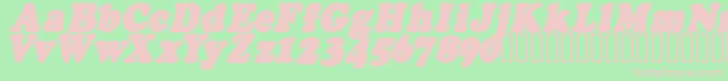 FatsoItalicCs Font – Pink Fonts on Green Background