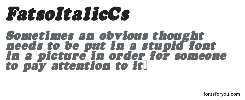 FatsoItalicCs Font