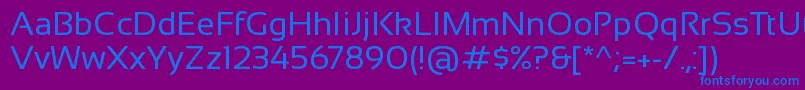 SansationRegular Font – Blue Fonts on Purple Background