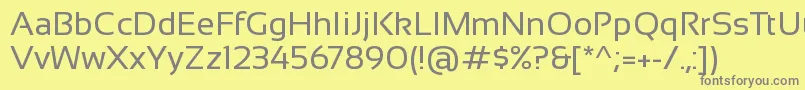 SansationRegular Font – Gray Fonts on Yellow Background