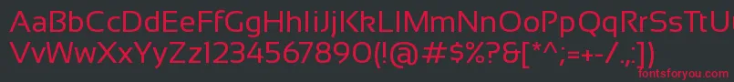 SansationRegular Font – Red Fonts on Black Background