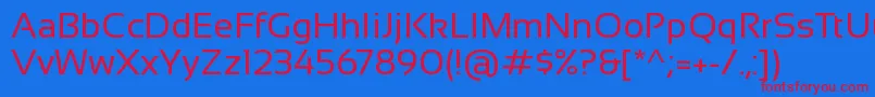 SansationRegular Font – Red Fonts on Blue Background