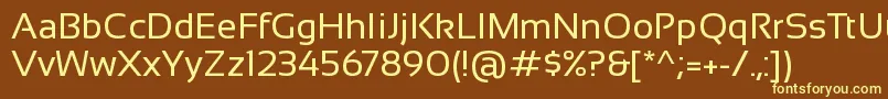 SansationRegular Font – Yellow Fonts on Brown Background