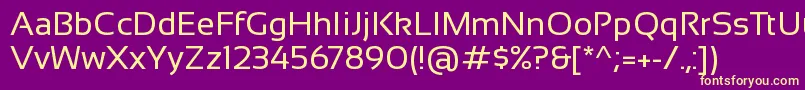 SansationRegular Font – Yellow Fonts on Purple Background