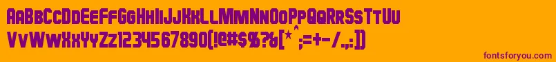HauserCondensed Font – Purple Fonts on Orange Background