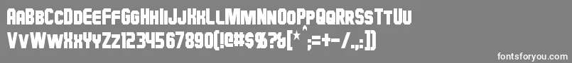 フォントHauserCondensed – 灰色の背景に白い文字