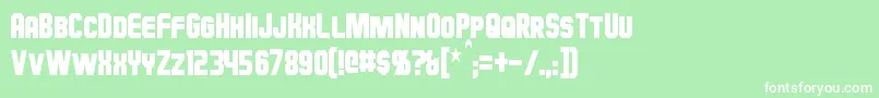 HauserCondensed Font – White Fonts on Green Background
